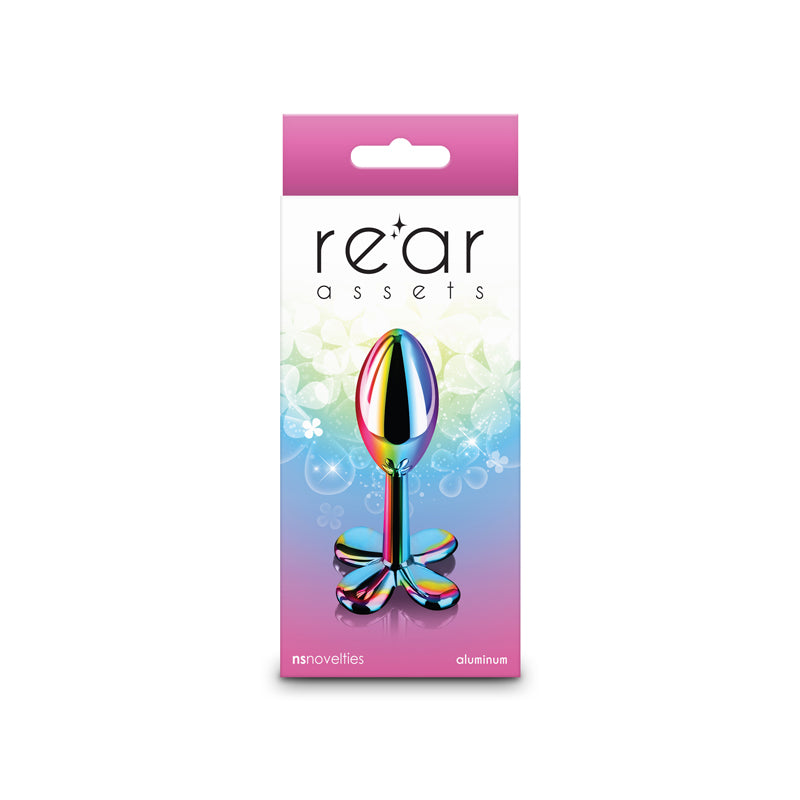 Rear Assets Clover - Multicolour - Multicoloured 9.2 cm Metallic Butt Plug - Hush Store Sydney 