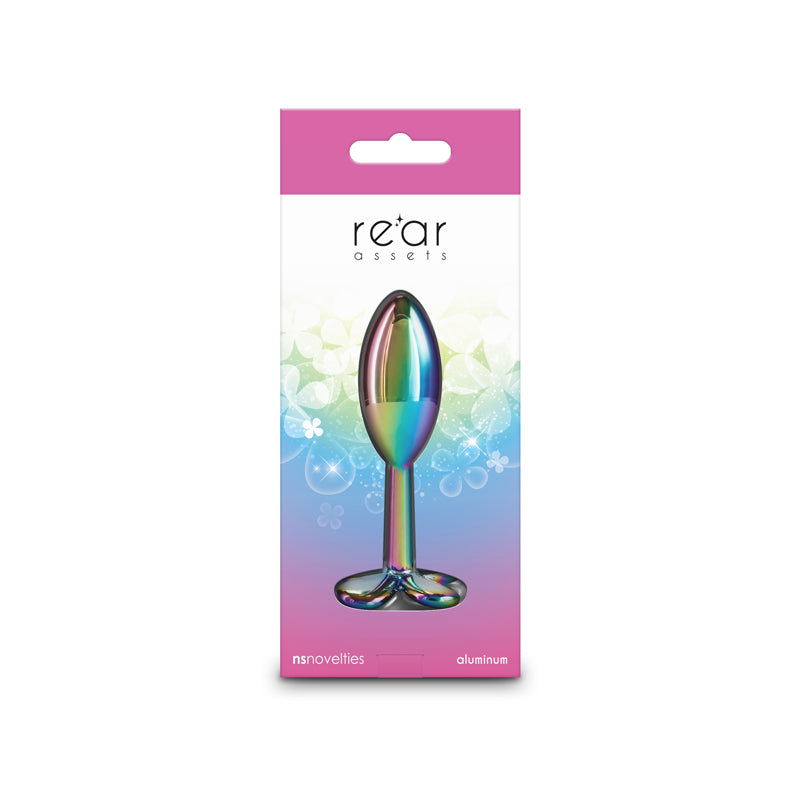 Rear Assets Clover - Multicolour - Multicoloured 9.2 cm Metallic Butt Plug - Hush Store Sydney 