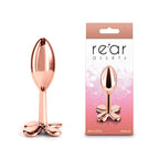 Rear Assets Clover - Rose Gold - Rose Gold 9.2 cm Metallic Butt Plug - Hush Store Sydney 