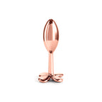 Rear Assets Clover - Rose Gold - Rose Gold 9.2 cm Metallic Butt Plug - Hush Store Sydney 