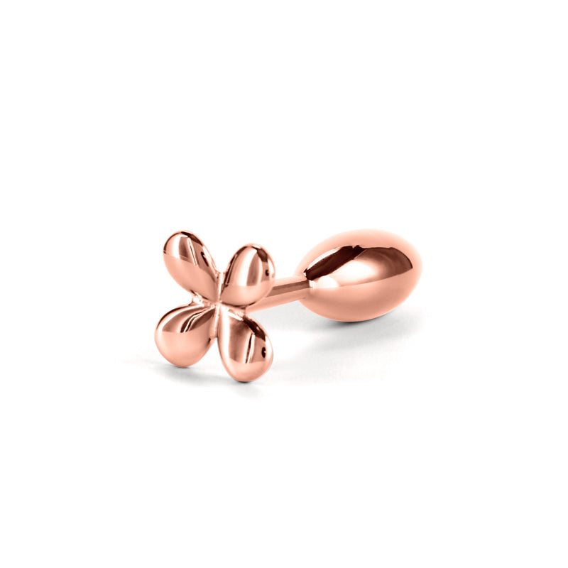 Rear Assets Clover - Rose Gold - Rose Gold 9.2 cm Metallic Butt Plug - Hush Store Sydney 