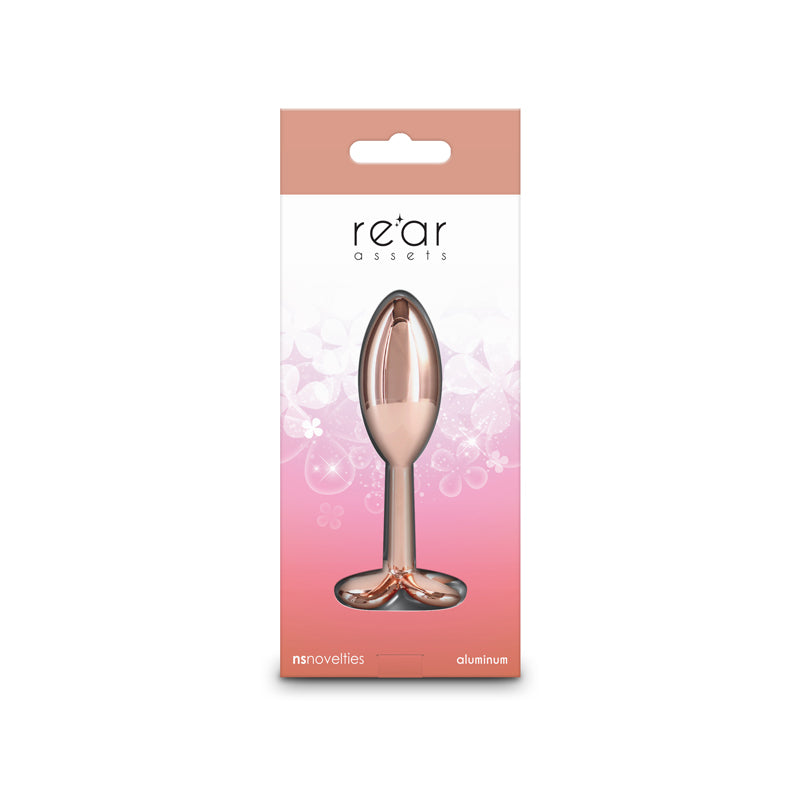 Rear Assets Clover - Rose Gold - Rose Gold 9.2 cm Metallic Butt Plug - Hush Store Sydney 