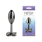 Rear Assets Clover - Gunmetal - Gunmetal 9.2 cm Metallic Butt Plug - Hush Store Sydney 