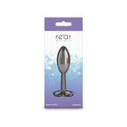 Rear Assets Clover - Gunmetal - Gunmetal 9.2 cm Metallic Butt Plug - Hush Store Sydney 