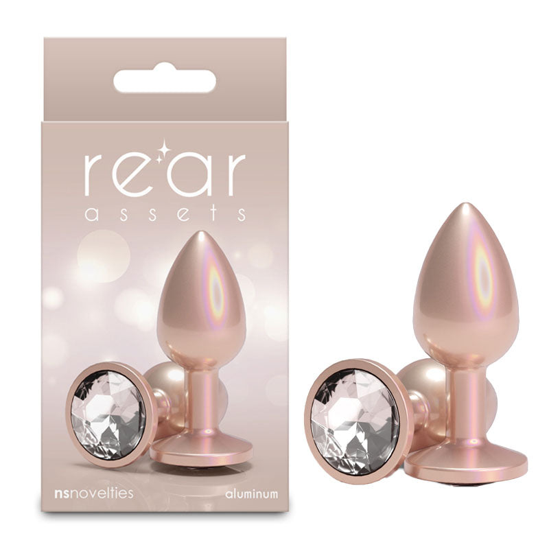 Rear Assets Iridescent - Small - Champagne - Iridescent Champagne 7.1 cm Small Butt Plug