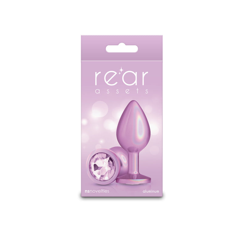 Rear Assets Iridescent - Medium - Pink - Iridescent Pink 8.2 cm Medium Butt Plug - Hush Store Sydney 