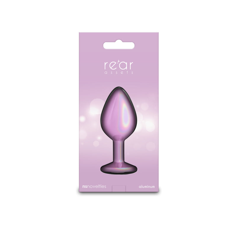 Rear Assets Iridescent - Medium - Pink - Iridescent Pink 8.2 cm Medium Butt Plug - Hush Store Sydney 