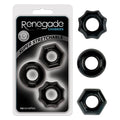 Renegade Chubbies - Black Cock Rings - Set of 3 - Hush Store Sydney 