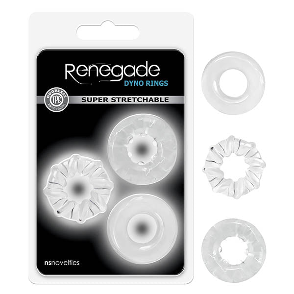 Renegade - Dyno Rings - Clear Cock Rings - Set of 3 - Hush Store Sydney 