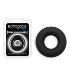 Renegade Fireman Ring - Medium - Black - Black Medium Cock Ring - Hush Store Sydney 
