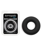 Renegade Fireman Ring - Large - Black - Black Large Cock Ring - Hush Store Sydney 