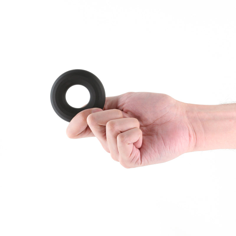 Renegade Fireman Ring - Large - Black - Black Large Cock Ring - Hush Store Sydney 