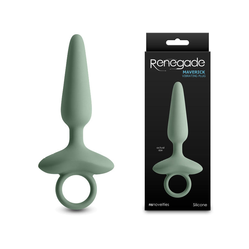 Renegade Maverick - Sage - Green 15 cm USB Rechargeable Vibrating Butt Plug - Hush Store Sydney 