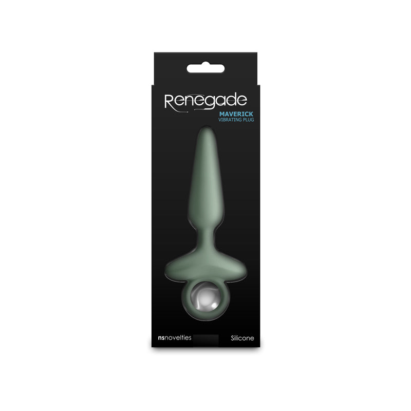Renegade Maverick - Sage - Green 15 cm USB Rechargeable Vibrating Butt Plug - Hush Store Sydney 