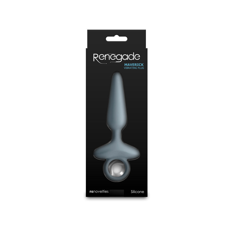 Renegade Maverick - Grey - Grey 15 cm USB Rechargeable Vibrating Butt Plug - Hush Store Sydney 