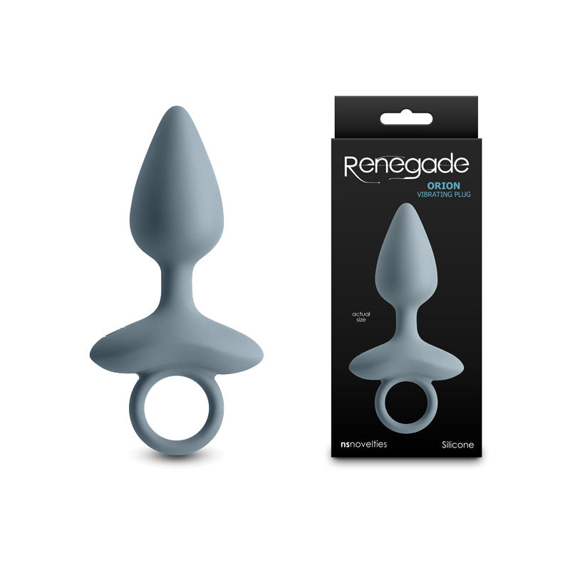 Renegade Orion - Grey - Grey 13 cm USB Rechargeable Vibrating Butt Plug - Hush Store Sydney 