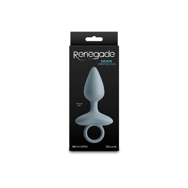 Renegade Orion - Grey - Grey 13 cm USB Rechargeable Vibrating Butt Plug - Hush Store Sydney 