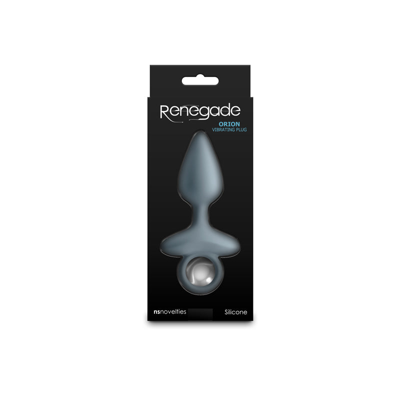Renegade Orion - Grey - Grey 13 cm USB Rechargeable Vibrating Butt Plug - Hush Store Sydney 
