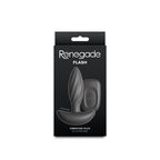 Renegade Flash - Black - Black 10.3 cm USB Rechargeable Vibrating Butt Plug