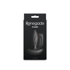 Renegade Flash - Black - Black 10.3 cm USB Rechargeable Vibrating Butt Plug