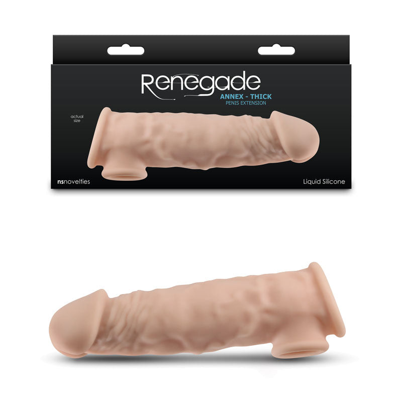 Renegade Annex - Thick - Flesh - Flesh 18.6 cm Penis Extender Sleeve - Hush Store Sydney 