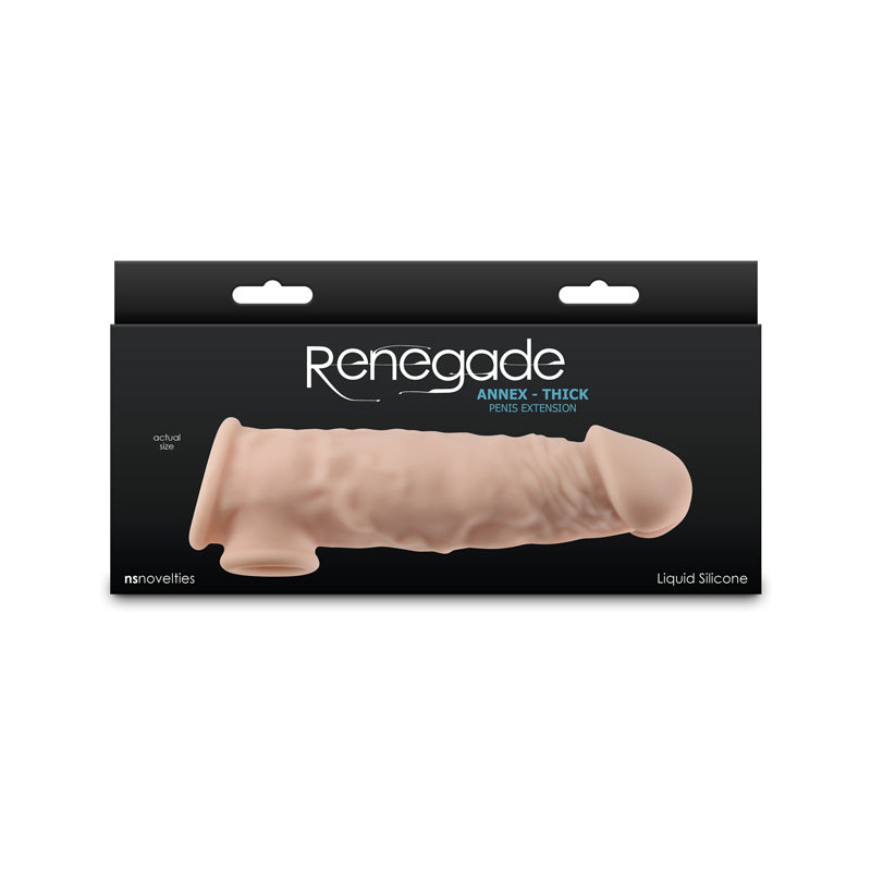Renegade Annex - Thick - Flesh - Flesh 18.6 cm Penis Extender Sleeve - Hush Store Sydney 