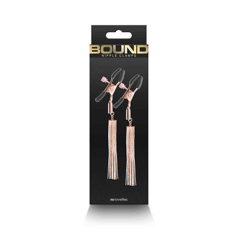Bound Nipple Clamps - D2 - Rose Gold - Rose Gold Nipple Clamps - Set of 2 - Hush Store Sydney 