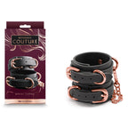 Bondage Couture Wrist Cuffs - Black - Black Restraints - Hush Store Sydney 