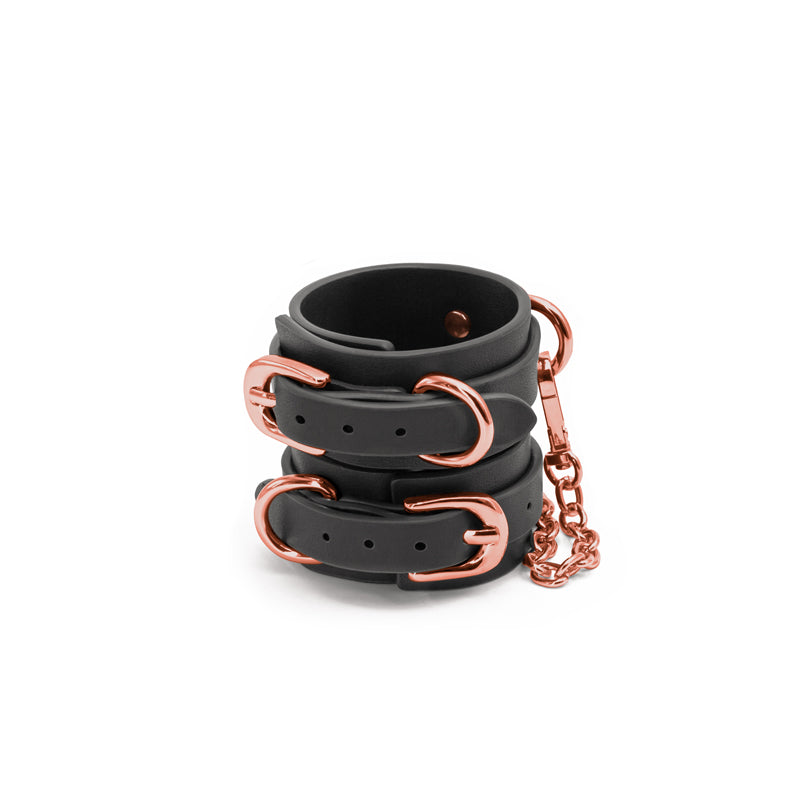 Bondage Couture Wrist Cuffs - Black - Black Restraints - Hush Store Sydney 