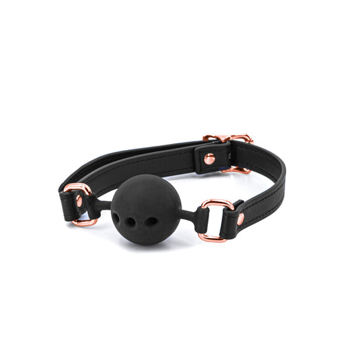 Bondage Couture Ball Gag  - Black - Black Mouth Restraint - Hush Store Sydney 