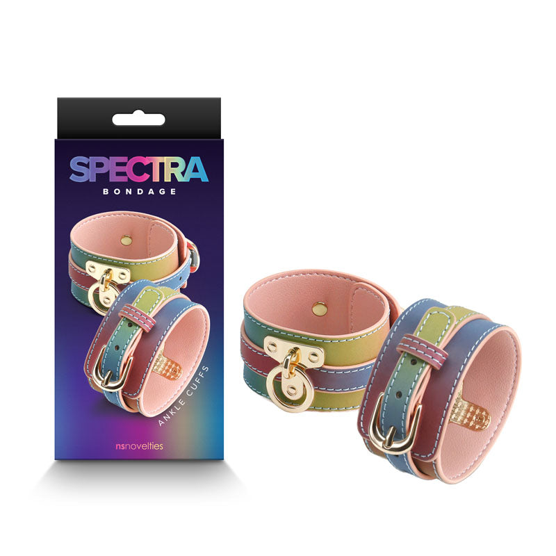 Spectra Bondage Ankle Cuffs - Rainbow - Rainbow Restraints - Hush Store Sydney 