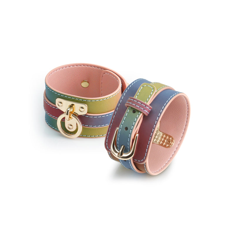 Spectra Bondage Ankle Cuffs - Rainbow - Rainbow Restraints - Hush Store Sydney 