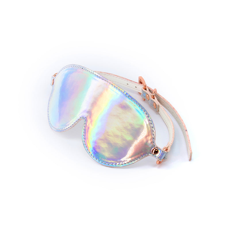 Cosmo Bondage Blindfold - Rainbow - Metallic Rainbow Eye Restraint - Hush Store Sydney 