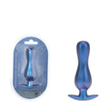 OUCH! Curvy Anal Plug - Metallic Blue - Metallic Blue 11.7 cm Butt Plug - Hush Store Sydney 