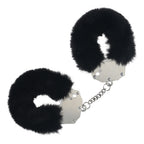 OUCH! Heavy-Duty Fluffy Cuffs - Black - Black Fluffy Restraints - Hush Store Sydney 