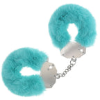 OUCH! Heavy-Duty Fluffy Cuffs - Blue - Blue Fluffy Restraints - Hush Store Sydney 