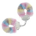 OUCH! Heavy-Duty Fluffy Cuffs - Multicolour 2 - Multicoloured Fluffy Restraints - Hush Store Sydney 