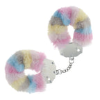 OUCH! Heavy-Duty Fluffy Cuffs - Multicolour 2 - Multicoloured Fluffy Restraints - Hush Store Sydney 