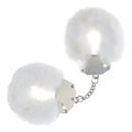 OUCH! Heavy-Duty Fluffy Cuffs - White - White Fluffy Restraints - Hush Store Sydney 