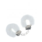 OUCH! Classic Fluffy Cuffs - White - White Fluffy Restraints - Hush Store Sydney 