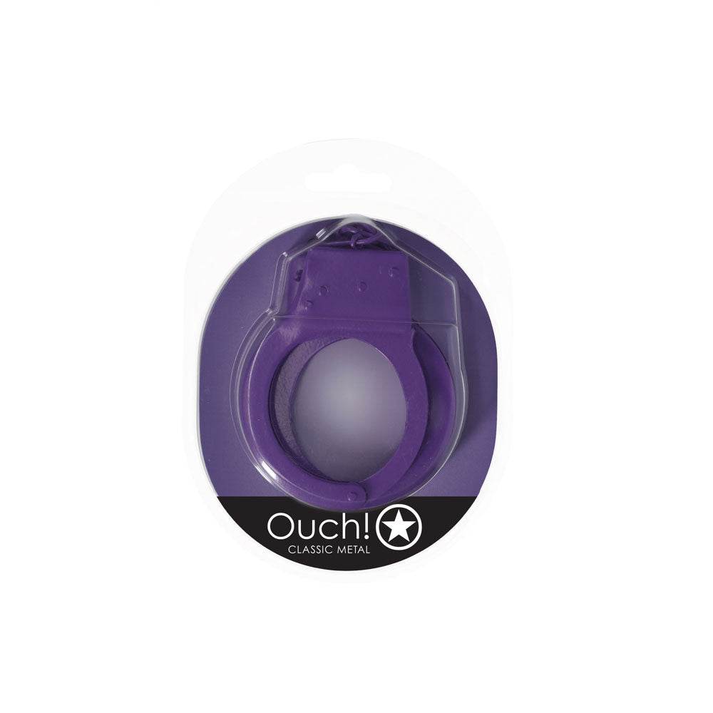 OUCH! Classic Metal Cuffs - Purple - Purple Restraints - Hush Store Sydney 