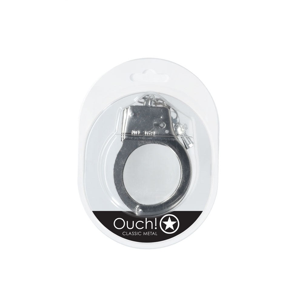 OUCH! Classic Metal Cuffs - Silver - Metal Restraints - Hush Store Sydney 