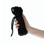 OUCH! Bondage Rope - 10 M - Black - Black Nylon Bondage Rope - 10 metre Length - Hush Store Sydney 
