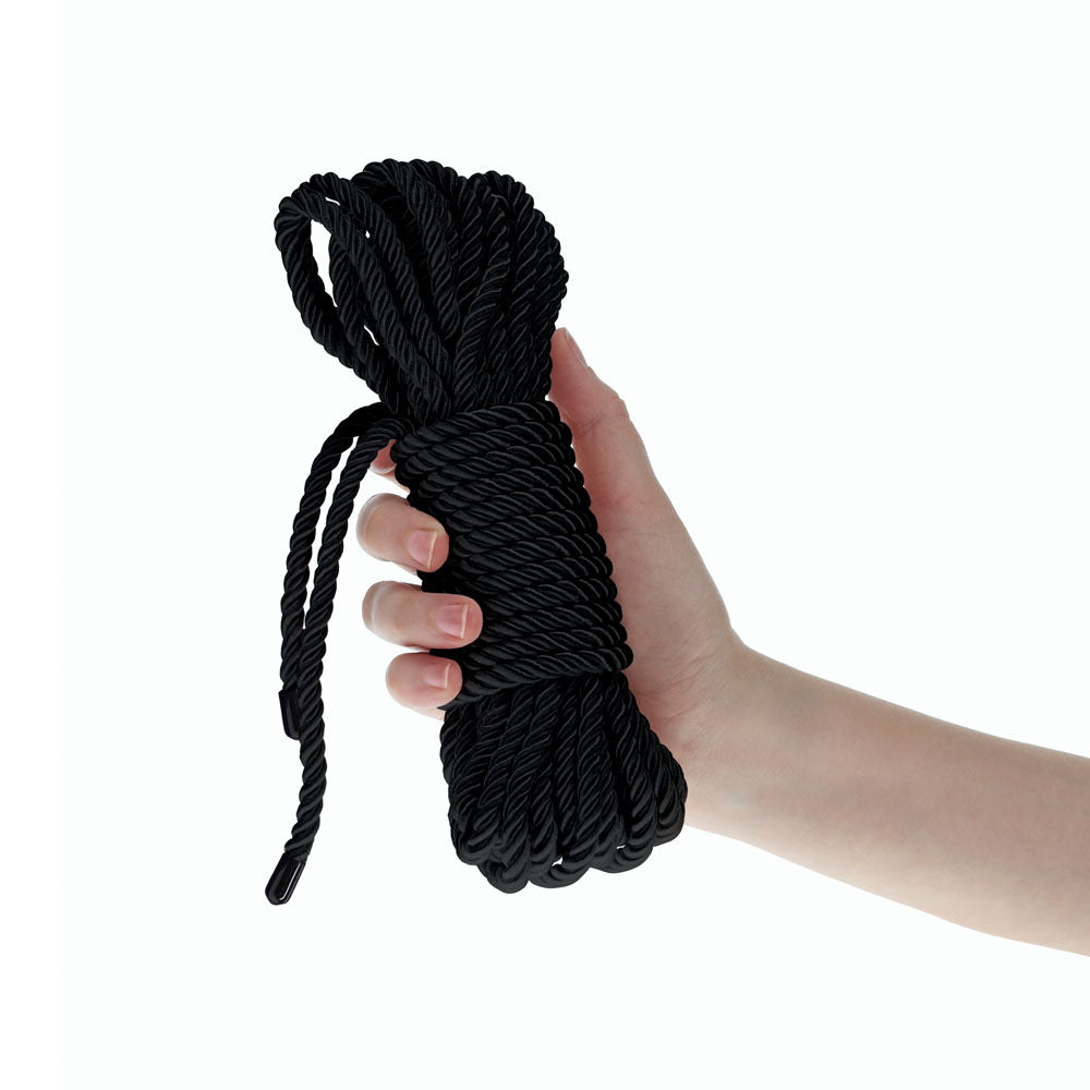 OUCH! Bondage Rope - 10 M - Black - Black Nylon Bondage Rope - 10 metre Length - Hush Store Sydney 