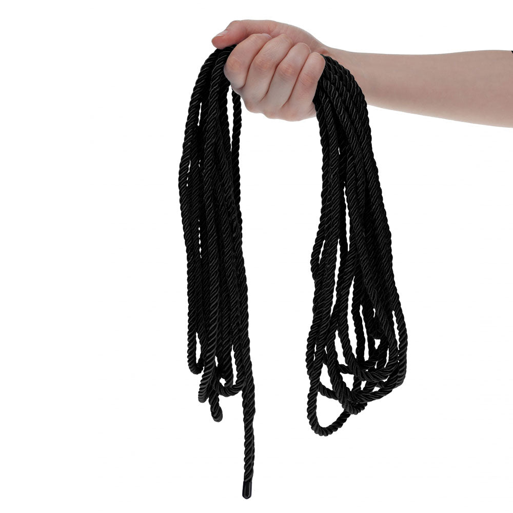 OUCH! Bondage Rope - 10 M - Black - Black Nylon Bondage Rope - 10 metre Length - Hush Store Sydney 