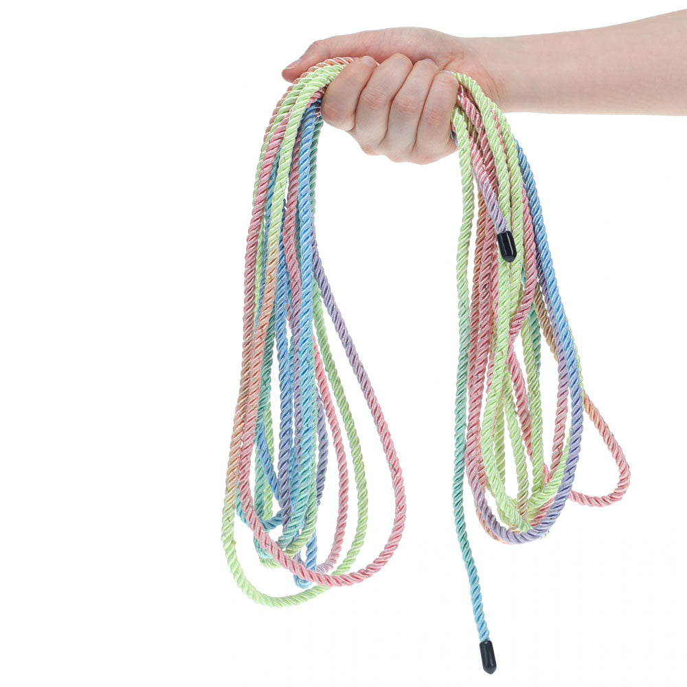 OUCH! Bondage Rope - 10 M - Multicolour 1 - Multicoloured Nylon Bondage Rope - 10 metre Length - Hush Store Sydney 
