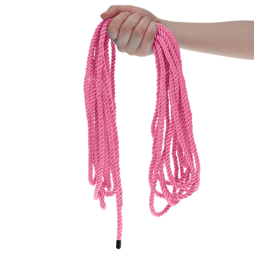 OUCH! Bondage Rope - 10 M - Pink - Pink Nylon Bondage Rope - 10 metre Length - Hush Store Sydney 