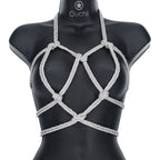 OUCH! Bondage Rope - 10 M - Silver - Silver Nylon Bondage Rope - 10 metre Length