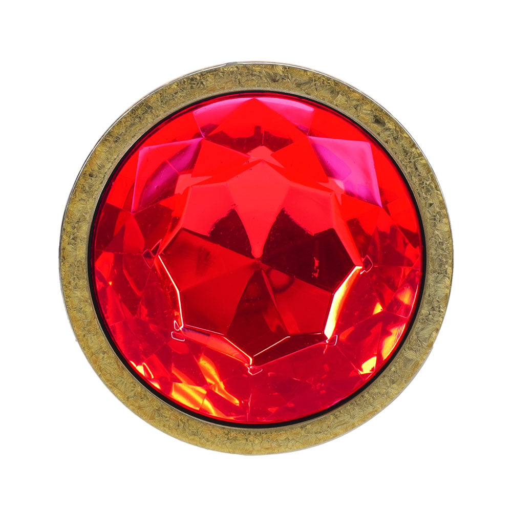 OUCH! Milan Collection - Metal Anal Plug Set - Gold - Gold Butt Plugs with Gem Bases - Set of 3 Sizes