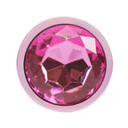 OUCH! Paris Collection - Metal Anal Plug Set - Pink - Metallic Pink Butt Plugs with Gem Bases - Set of 3 Sizes